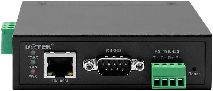 RS232 to 100M Ethernet Device Server RS85 RS422 TCPIP 10/100M TCP/IP to 1 Port RS-232/485/422 Serial Device Server UT-6801A(DIN-Rail Mounted)